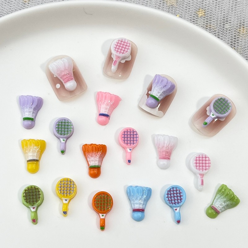 20 piezas de adornos para uñas - Badminton Minion reseña y precio
